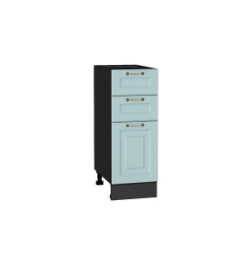 Шкаф нижний с 3-мя ящиками Ницца, цвет: Голубой