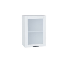 Шкаф верхний с 1-ой остекленной дверцей Флэт Плюс, цвет: White In 2S
