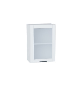 Шкаф верхний с 1-ой остекленной дверцей Флэт Плюс, цвет: White In 2S