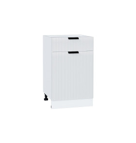 Шкаф нижний с 1-ой дверцей и ящиком Евро Лайн, цвет: Белый