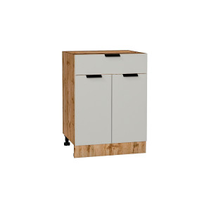 Шкаф нижний с 2-мя дверцами и ящиком Евро, цвет: Агат