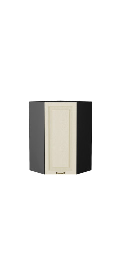 Шкаф верхний угловой Ницца, цвет: Дуб крем | Пленка ПВХ., Дуб крем