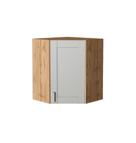 Шкаф верхний угловой Лофт, цвет: Grey Silk