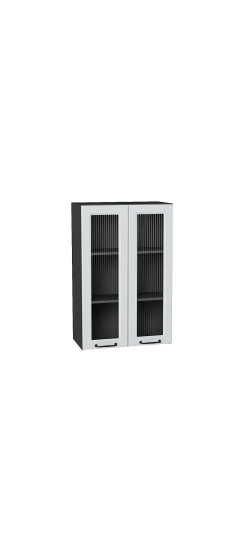 Шкаф верхний с 2-мя остекленными дверцами Ницца, цвет: Blanco | Эмаль высокой прочности Renner (Италия)., Blanco