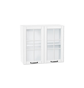 Шкаф верхний с 2-мя остекленными дверцами Дублин, цвет: Special White