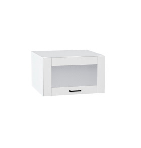 Шкаф верхний горизонтальный остекленный глубокий Лофт, цвет: Super White