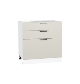 Шкаф нижний с 3-мя ящиками Флэт, цвет: Cashmere In 2S