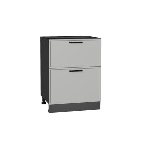 Шкаф нижний с 2-мя ящиками Фрейм, цвет: Grey Silk