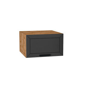 Шкаф верхний горизонтальный глубокий Глетчер, цвет: Маренго Силк