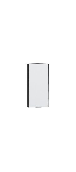 Шкаф верхний торцевой Евро, цвет: Белый | Пленка ПВХ., Белый