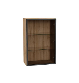 Шкаф верхний с 1-ой остекленной дверцей, цвет: Черный