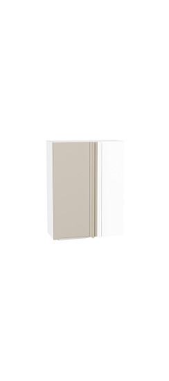 Шкаф верхний прямой угловой Фьюжн, цвет: Cream Silk | ПЭТ, Cream Silk