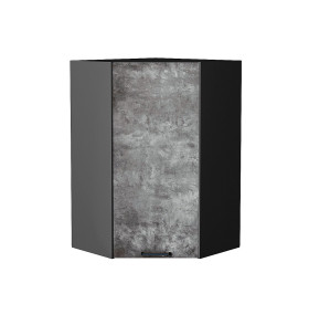 Шкаф верхний угловой Флэт, цвет: Temple Stone 2S