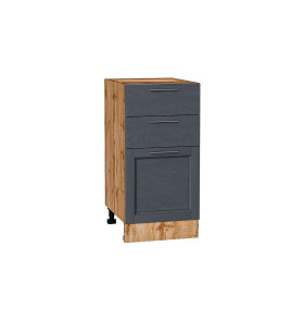 Шкаф нижний с 3-мя ящиками Сканди, цвет: Graphite Softwood