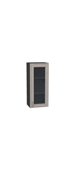 Шкаф верхний с 1-ой остекленной дверцей Лофт, цвет: Cappuccino Veralinga | Эко Шпон — структурный материал с защитным слоем оверлея (Южная Корея). Отличается высокой стойкостью к истиранию и механическим повреждениям. Репродукция натуральных материалов — 