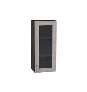 Шкаф верхний с 1-ой остекленной дверцей Лофт, цвет: Cappuccino Veralinga