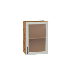 Шкаф верхний с 1-ой остекленной дверцей Сканди, цвет: Cappuccino Softwood