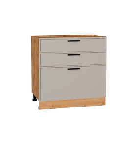 Шкаф нижний с 3-мя ящиками Фрейм, цвет: Clay Silk