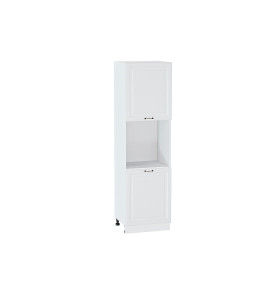 Шкаф пенал с 2-мя дверцами под технику Ницца, цвет: Белый