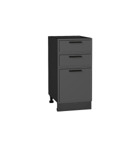 Шкаф нижний с 3-мя ящиками Фрейм, цвет: Stormy Silk