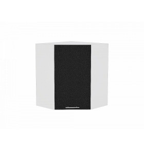 Шкаф верхний угловой Валерия-М, цвет: Черный металлик