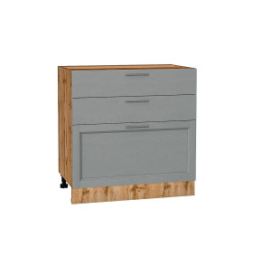 Шкаф нижний с 3-мя ящиками Сканди, цвет: Grey Softwood