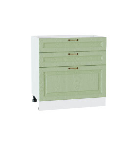 Шкаф нижний с 3-мя ящиками Ницца, цвет: Дуб оливковый