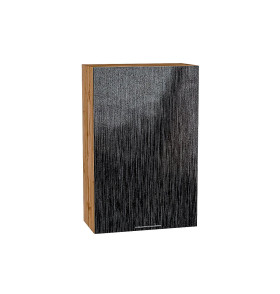 Шкаф верхний с 1-ой дверцей Валерия-М, цвет: Черный металлик дождь