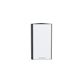 Шкаф верхний торцевой Валерия-М, цвет: Белый металлик