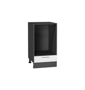 Шкаф нижний под духовку Валерия-М, цвет: Белый металлик