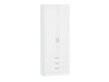 Шкаф двухстворчатый Стиль ШК-803 с ящиками, цвет: White Silk
