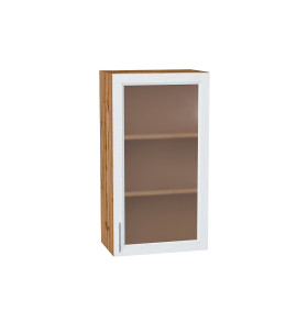 Шкаф верхний с 1-ой остекленной дверцей Сканди, цвет: White Softwood