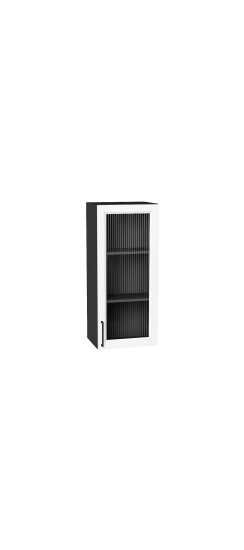 Шкаф верхний с 1-ой остекленной дверцей Сканди, цвет: White Silkwood | ПЭТ, White Silkwood