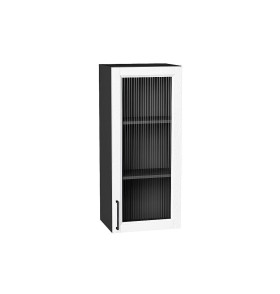 Шкаф верхний с 1-ой остекленной дверцей Сканди, цвет: White Silkwood