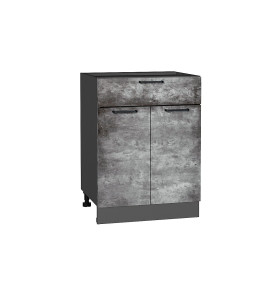 Шкаф нижний с 2-мя дверцами и ящиком Флэт, цвет: Temple Stone 2S