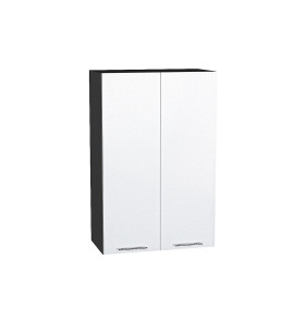 Шкаф верхний с 2-мя дверцами Валерия-М, цвет: Белый металлик