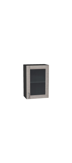 Шкаф верхний с 1-ой остекленной дверцей Лофт, цвет: Cappuccino Veralinga | Эко Шпон — структурный материал с защитным слоем оверлея (Южная Корея). Отличается высокой стойкостью к истиранию и механическим повреждениям. Репродукция натуральных материалов — 