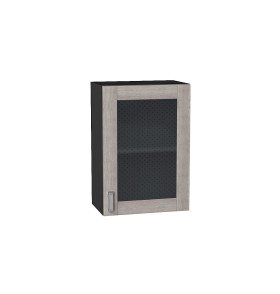 Шкаф верхний с 1-ой остекленной дверцей Лофт, цвет: Cappuccino Veralinga