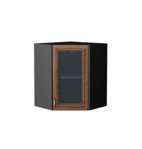 Шкаф верхний угловой остекленный Шале, цвет: Brown Dreamline