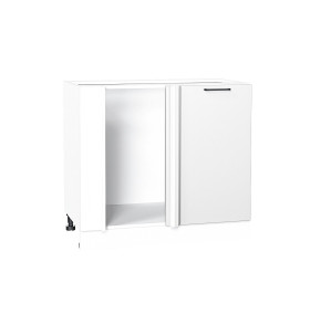 Шкаф нижний угловой Флэт, цвет: White In 2S