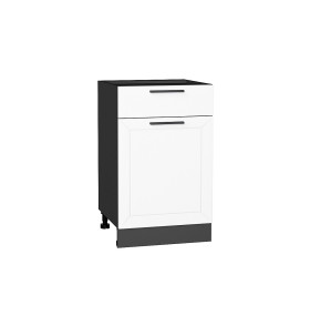 Шкаф нижний с 1-ой дверцей и ящиком Глетчер, цвет: Айленд Силк