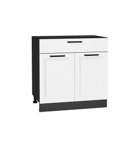 Шкаф нижний с 2-мя дверцами и ящиком Нео, цвет: White Silk