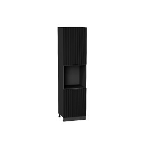 Шкаф пенал с 2-мя дверцами под технику Евро Лайн, цвет: Антрацит