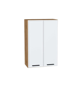 Шкаф верхний с 2-мя дверцами Фрейм, цвет: White Silk