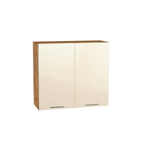 Шкаф верхний с 2-мя дверцами Валерия-М, цвет: Бежевый металлик