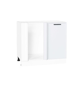 Шкаф нижний угловой Фрейм, цвет: White Silk