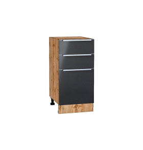 Шкаф нижний с 3-мя ящиками Фьюжн, цвет: Anthracite