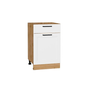 Шкаф нижний с 1-ой дверцей и ящиком Нео, цвет: White Silk