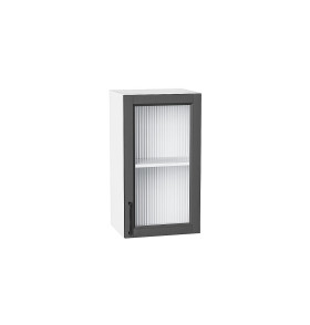 Шкаф верхний с 1-ой остекленной дверцей Сканди, цвет: Stormy Silkwood