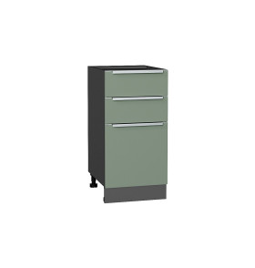 Шкаф нижний с 3-мя ящиками Фьюжн, цвет: Silky Mint